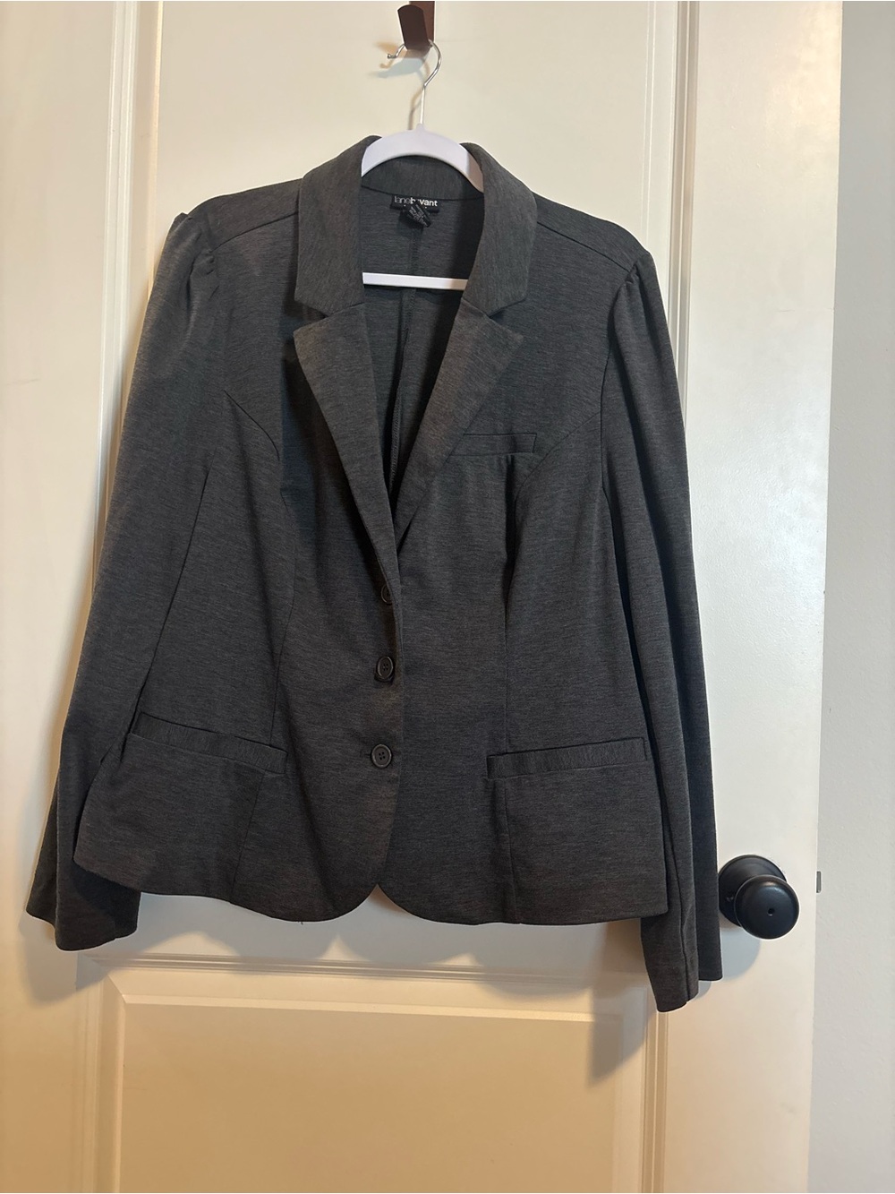 Lane Bryant Charcoal Gray Tailored Blazer